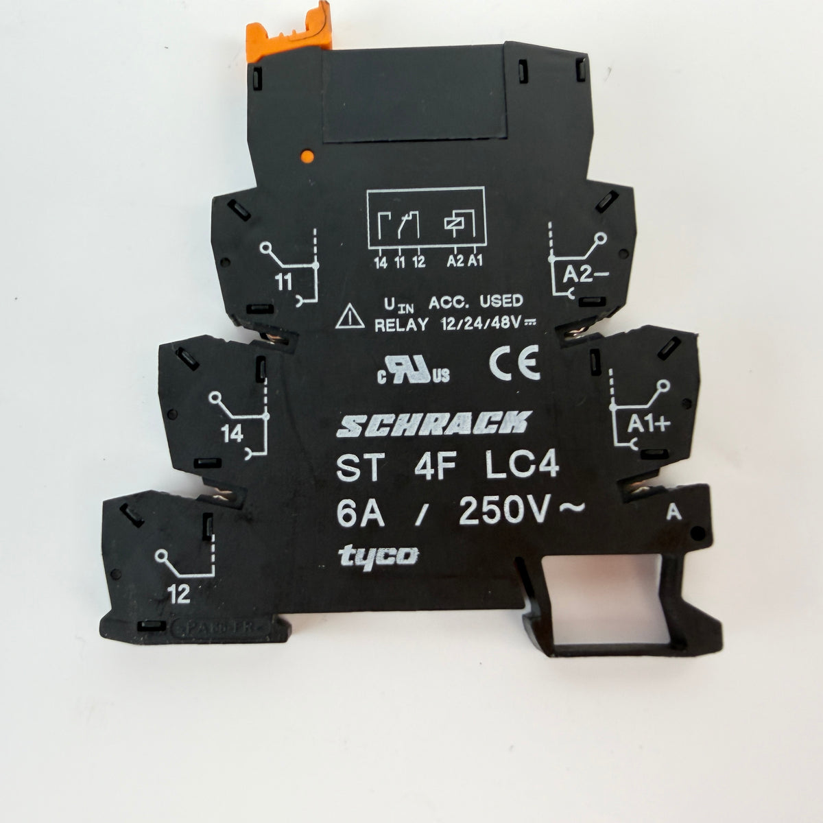 Schrack ST4F-LC4 Relay Interface Module w/ Tyco Relay 24VDC Industrial