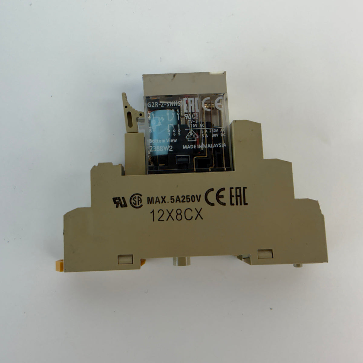 Lot of 3 Omron G2R-2-SNI(S) 24VDC Relay w/ P2RF-08-E Socket DIN Rail Mount