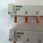 Lot of 4 Siemens 5ST3740 10mm² 3-Phase Pin Busbar Copper Comb Busbar