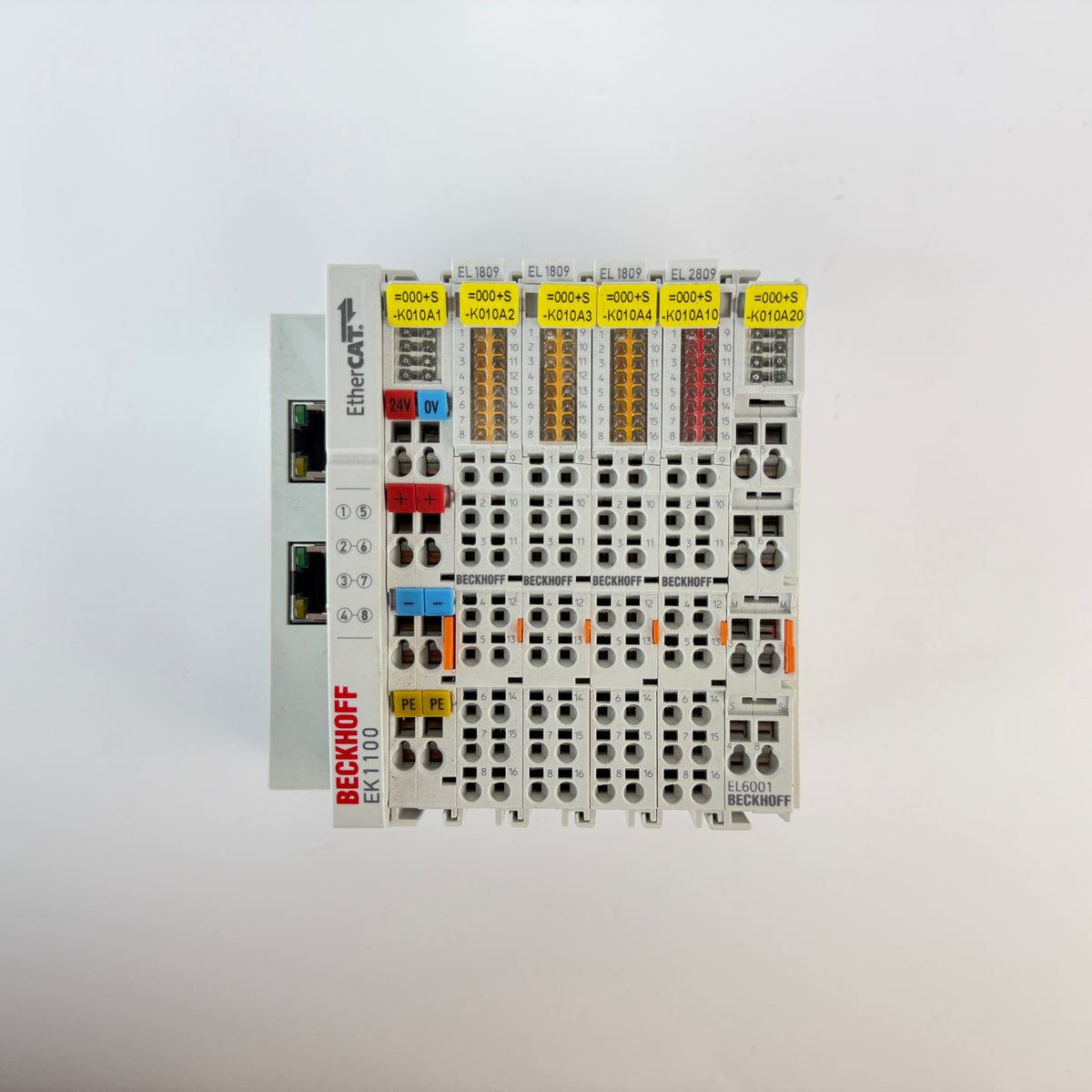 Beckhoff EK1100 EtherCAT Coupler w/ 3x EL1809 1x EL2809 1x EL6001 Module