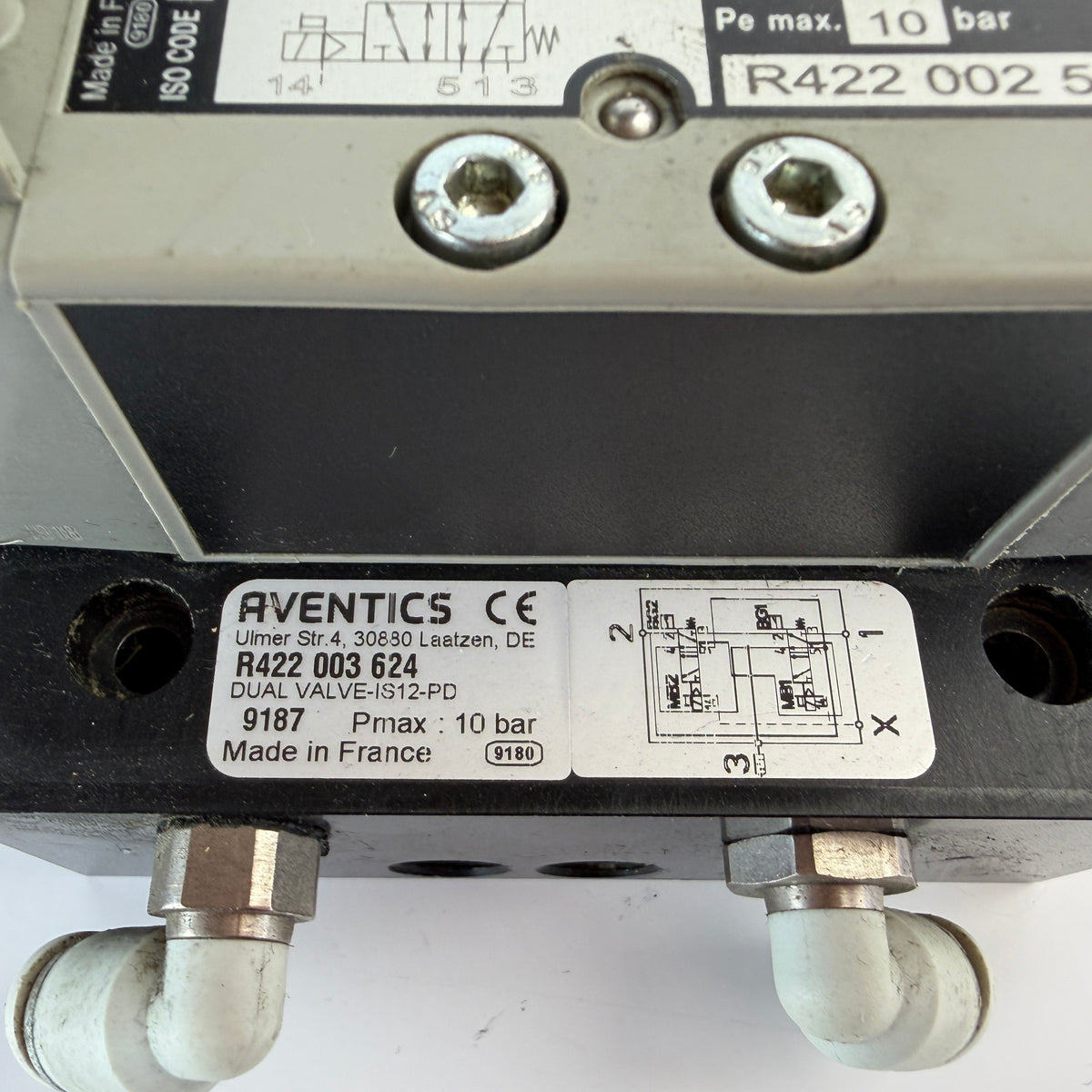 AVENTICS Dual 5/2 Directional Valve R422 002 577 w/ Island R422 003 624 Sensors Coils
