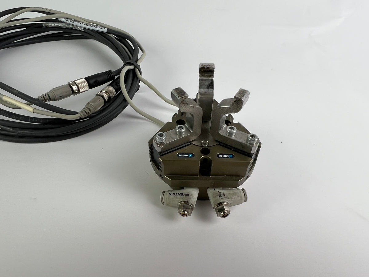 Schunk PZN 50/1 Pneumatic Centric Gripper 303309 355N 4mm + 2 Sensors 240cm