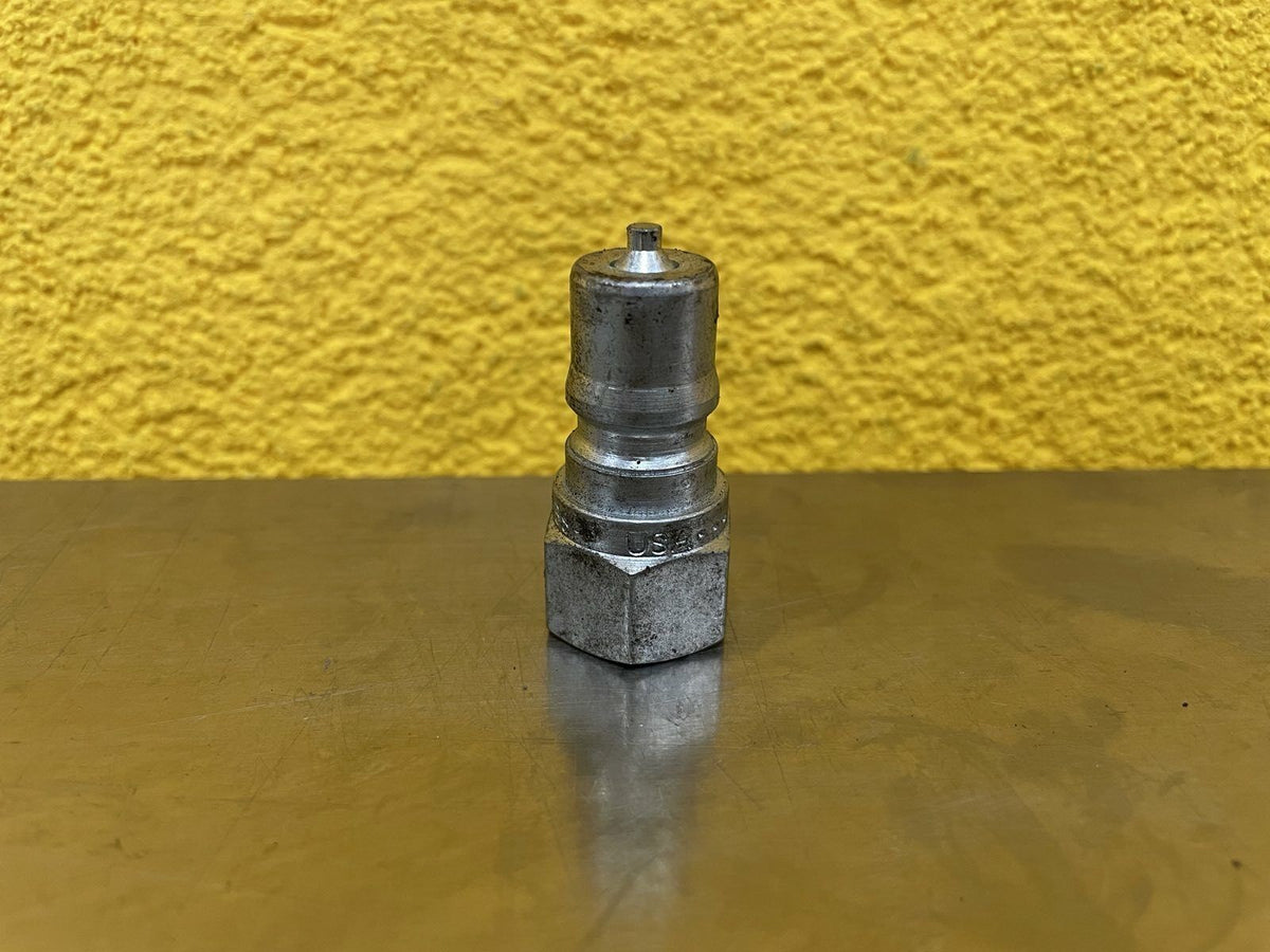 1x H3-63-BSPP Parker Steel Female Hydraulic Quick Connect Coupling, G 3/8 Female